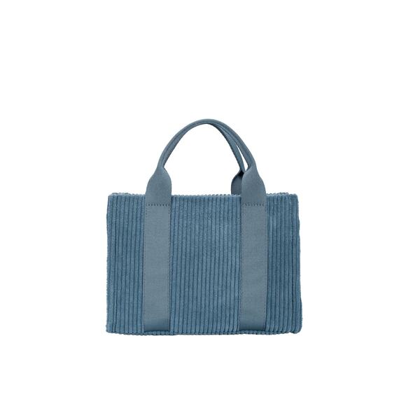 David Jones Corduroy Charm Detail Included Zipper Closure Handbag | Bering Sea - Picture 4 of 10